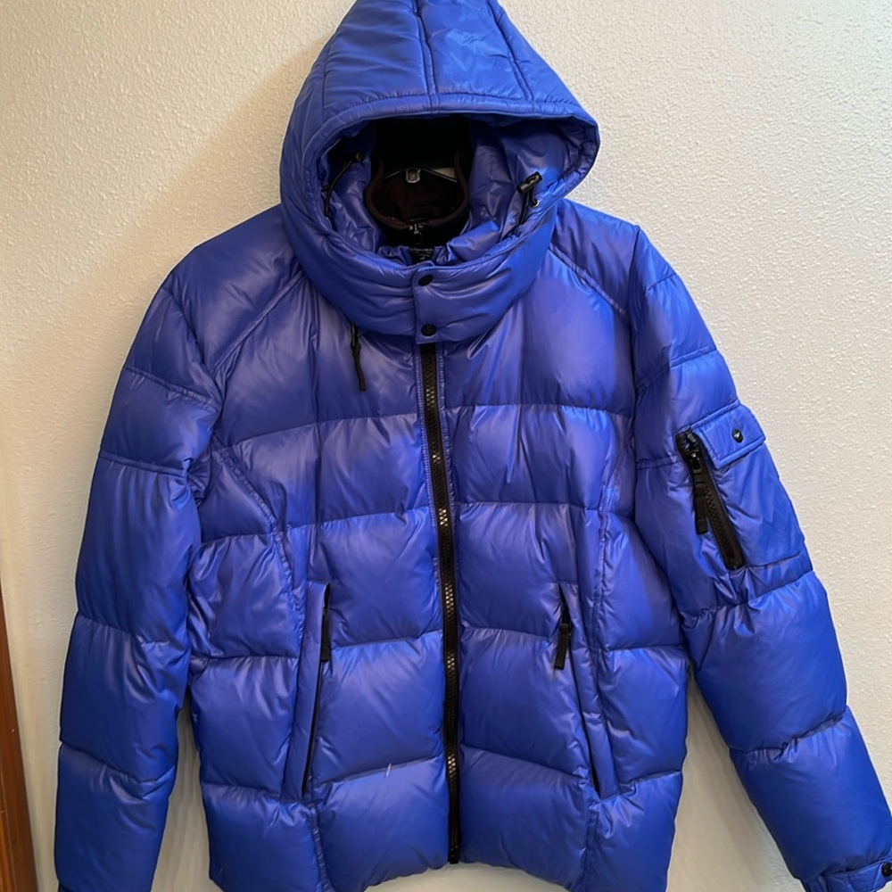 S13 New York Men’s Downhill Puffer Coat in Cobalt. Size XL. Perfect, Like New!